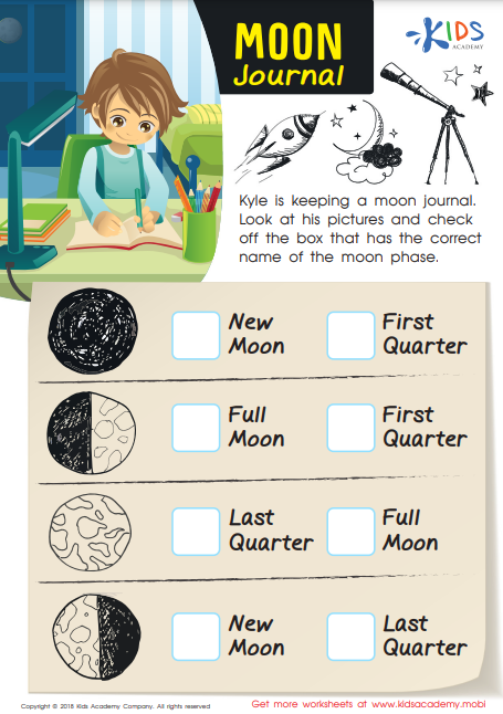 moon journal worksheet