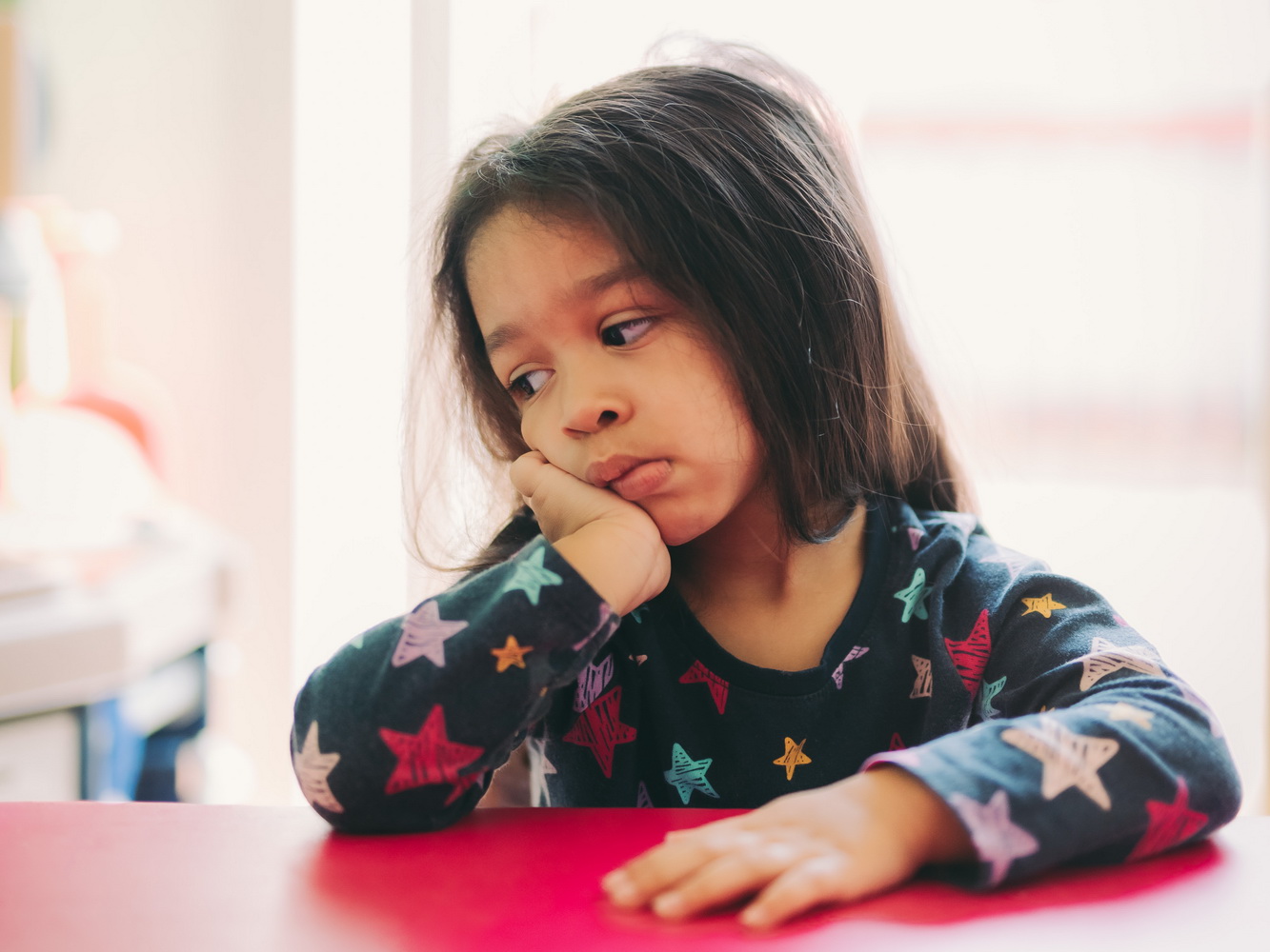 image 2 -- little girl looking bored