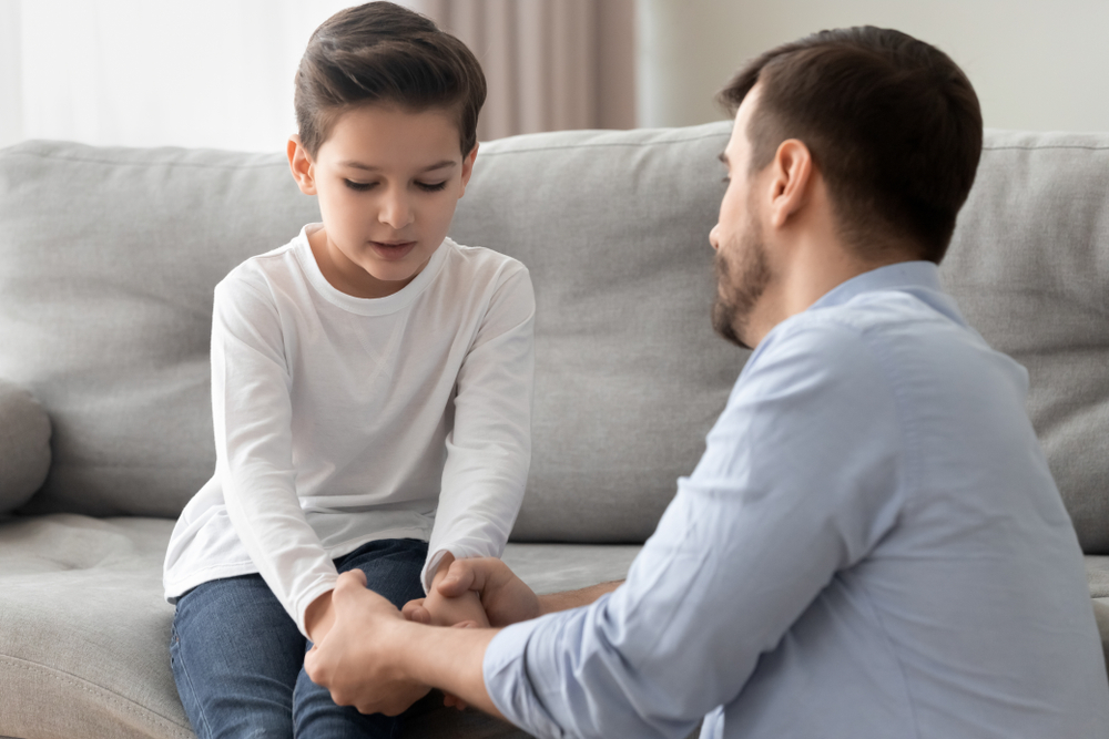 farther talking to son