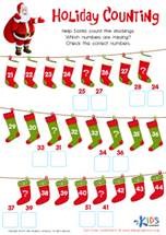 holiday counting worksheet