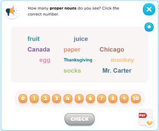 common vs. proper nouns drill 1