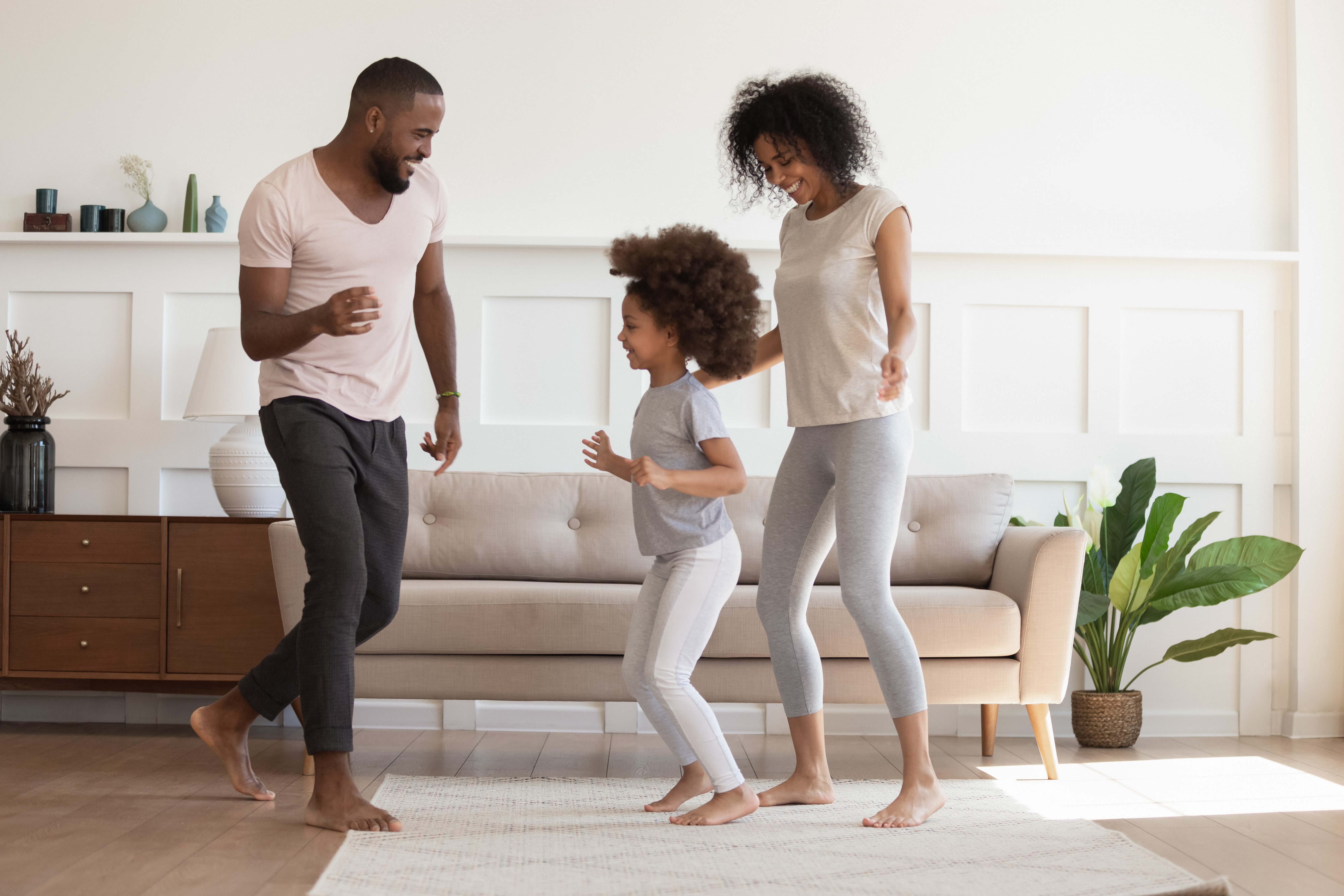 family dancing