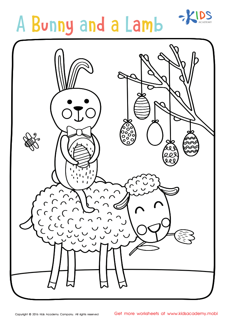 a bunny and a lamb worksheet