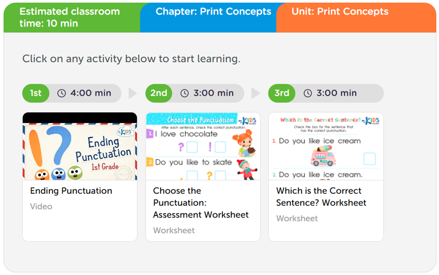 ending punctuation lesson 2