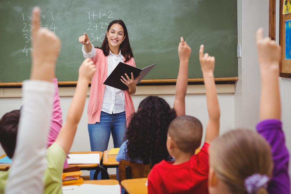 teacher at class