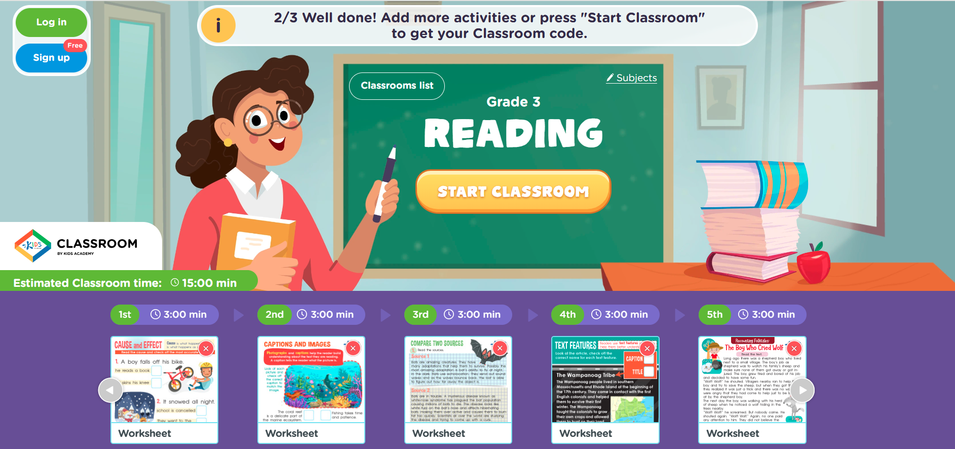 image of Kids Academy Reading Classroom created by the user