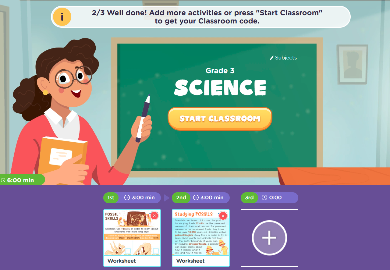 screenshot of science classroom