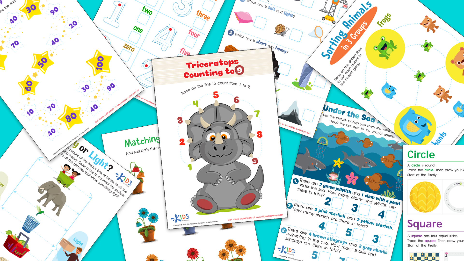 A Collection of Free Math Worksheets for Kindergarteners image