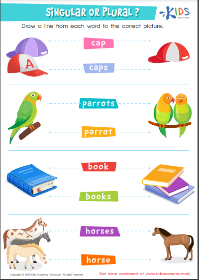 grammar parts of speech for 2nd grade singular and plural nouns