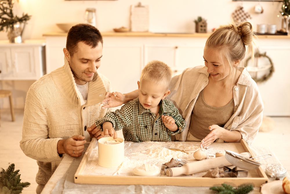 parents with a kid