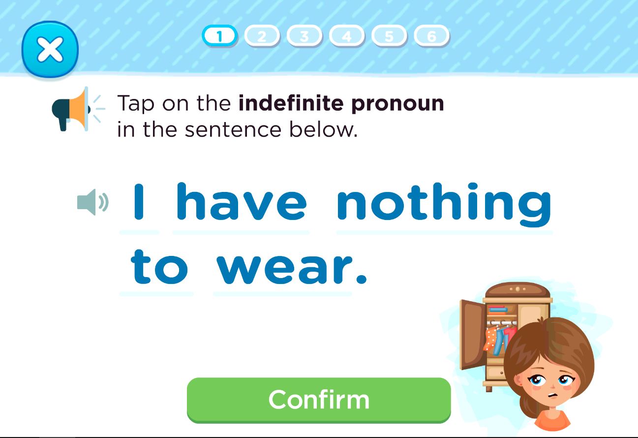 Indefinite Pronouns Quiz for Grade 1