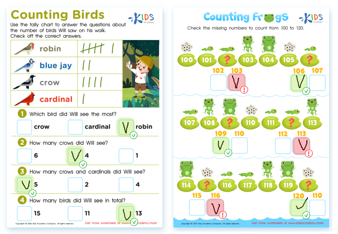 counting birds worksheet