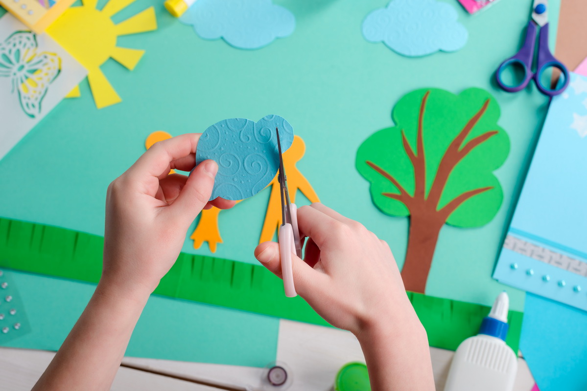 image of a DIY paper cut picture in progress