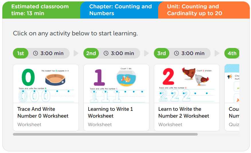 math lesson numbers to 10