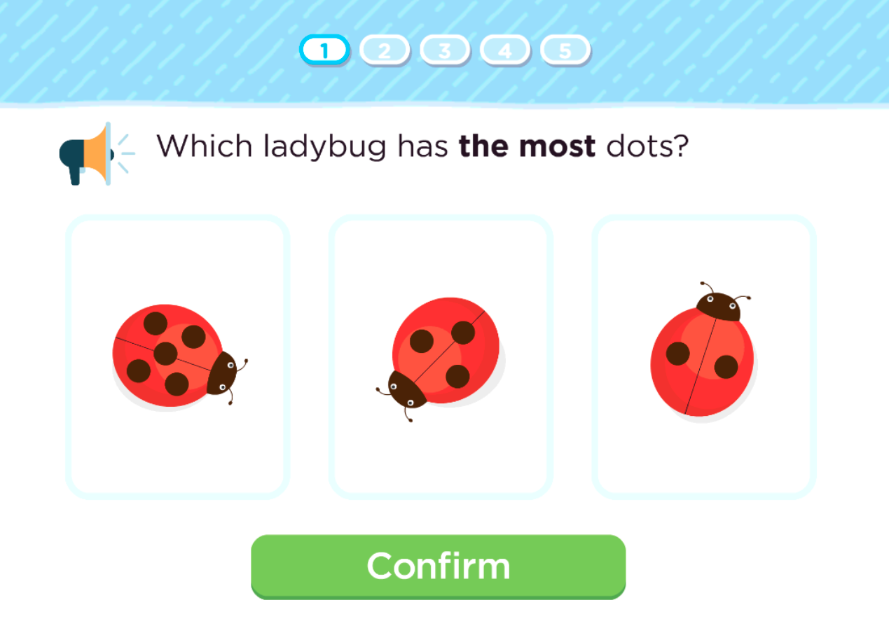 quiz comparing numbers for kindergarten