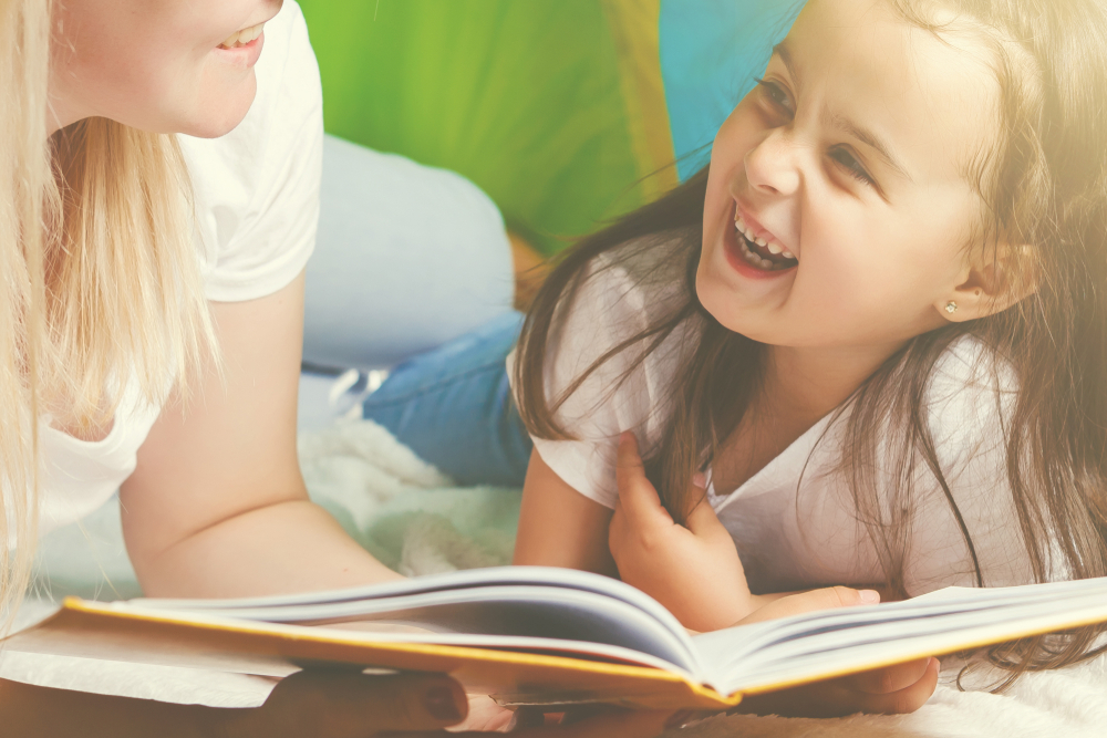 child with a book