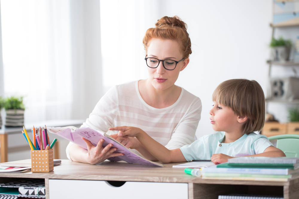 a teacher with a pupil