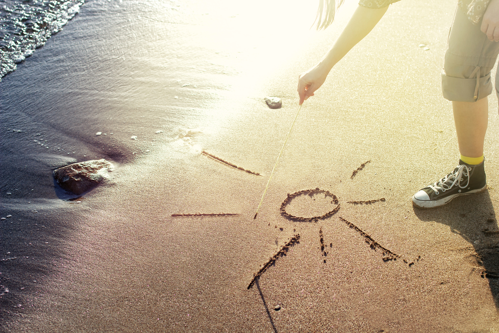 Drawing in the sand