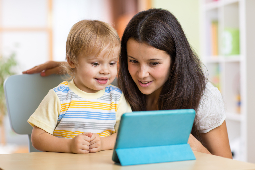 child with mom