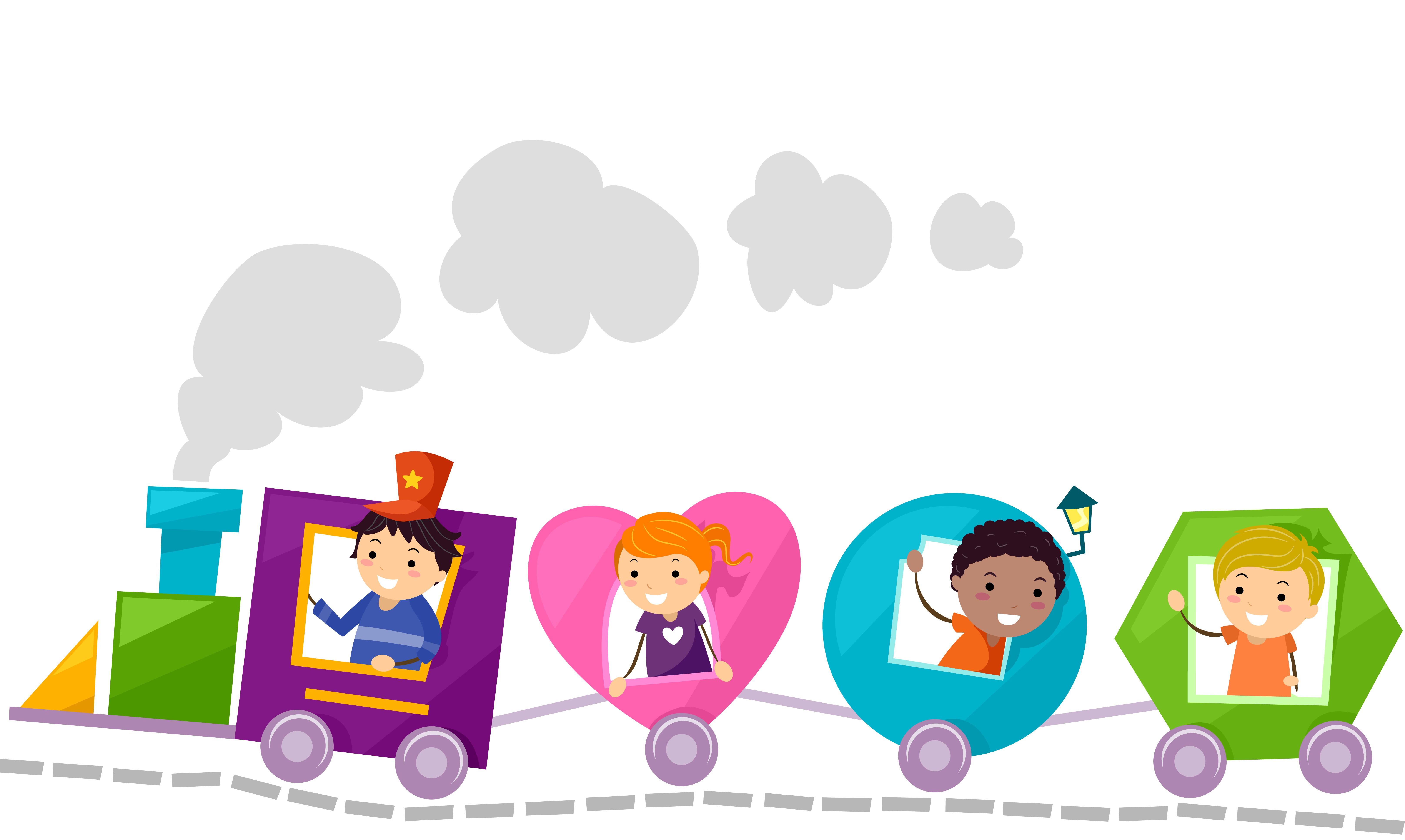 Children's train illustration