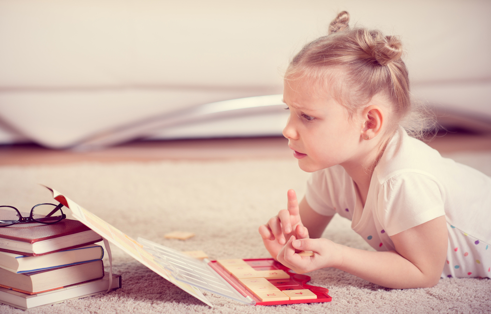 Child reading.