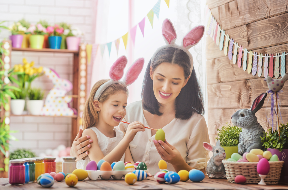 Easter egg decorating.