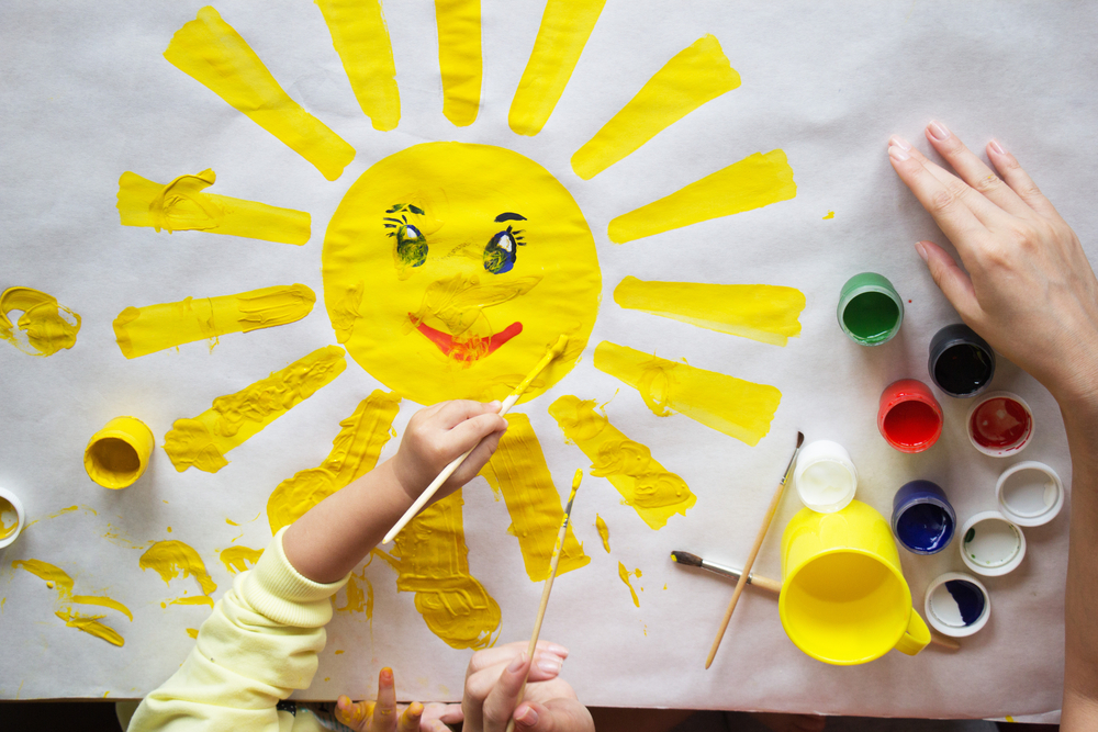 Children painting