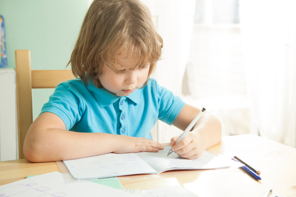 Child studying