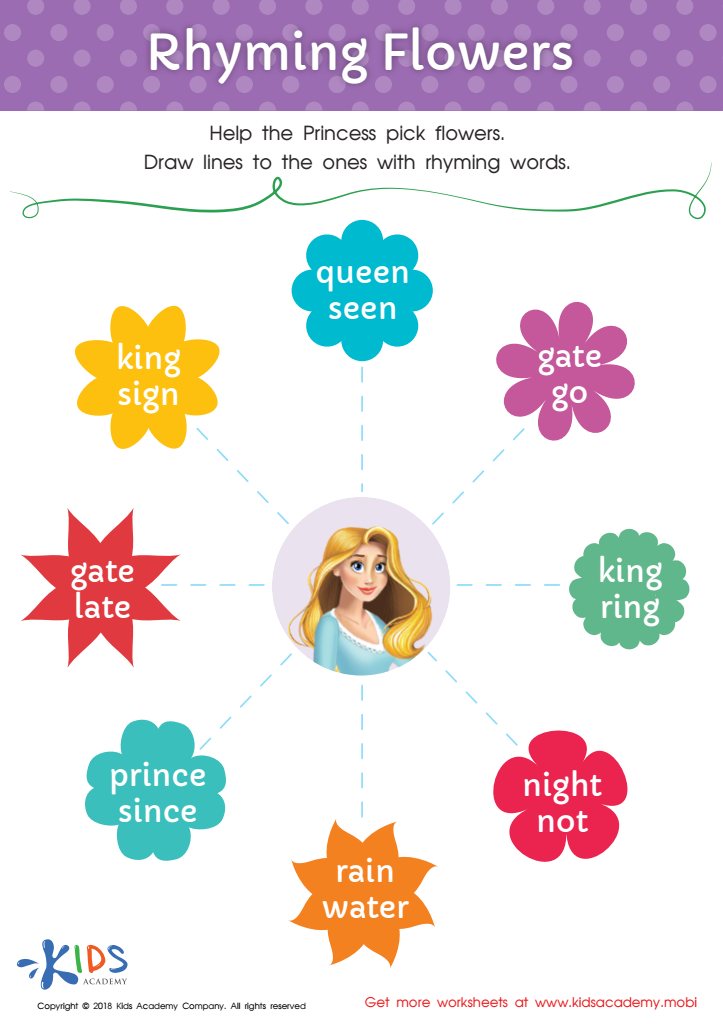 worksheet on rhyming words
