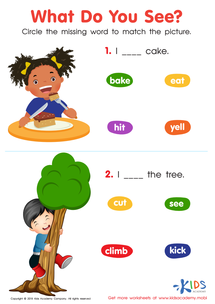 finish the sentence worksheet for grade 1