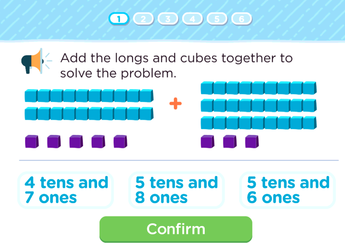 quiz on addition with base ten blocks for grade 1