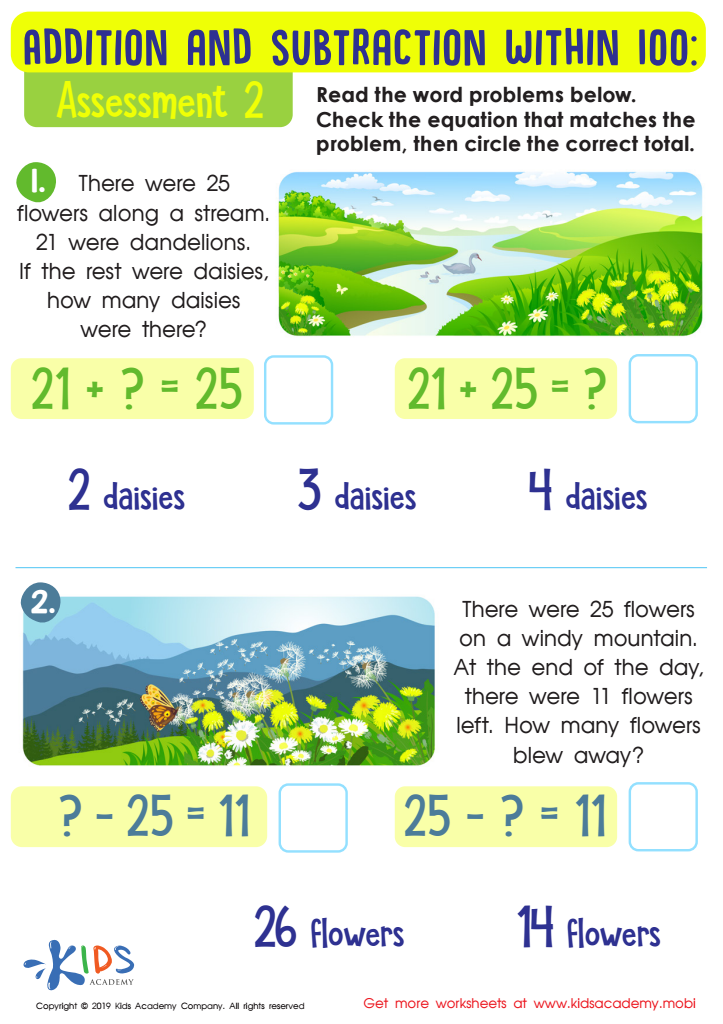 worksheet with addition and subtraction word problems for grade 1