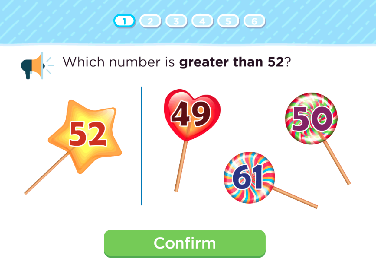 quiz on comparing 2-digit numbers for grade 1