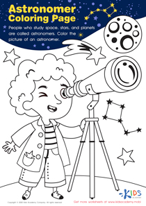 astronomer coloring page