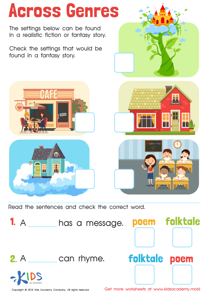 across genres worksheet
