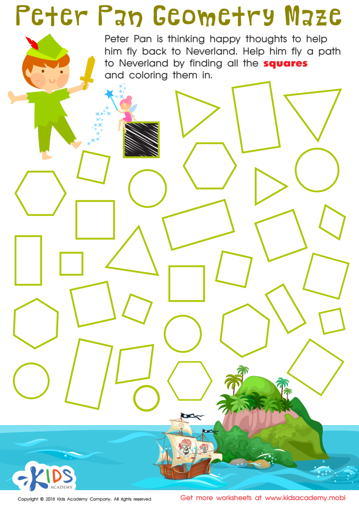 peter pen worksheet