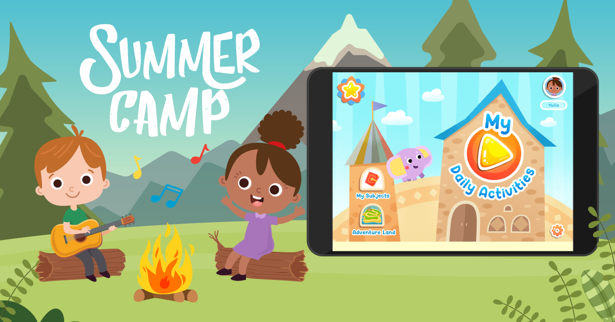 Summer camp illustration.