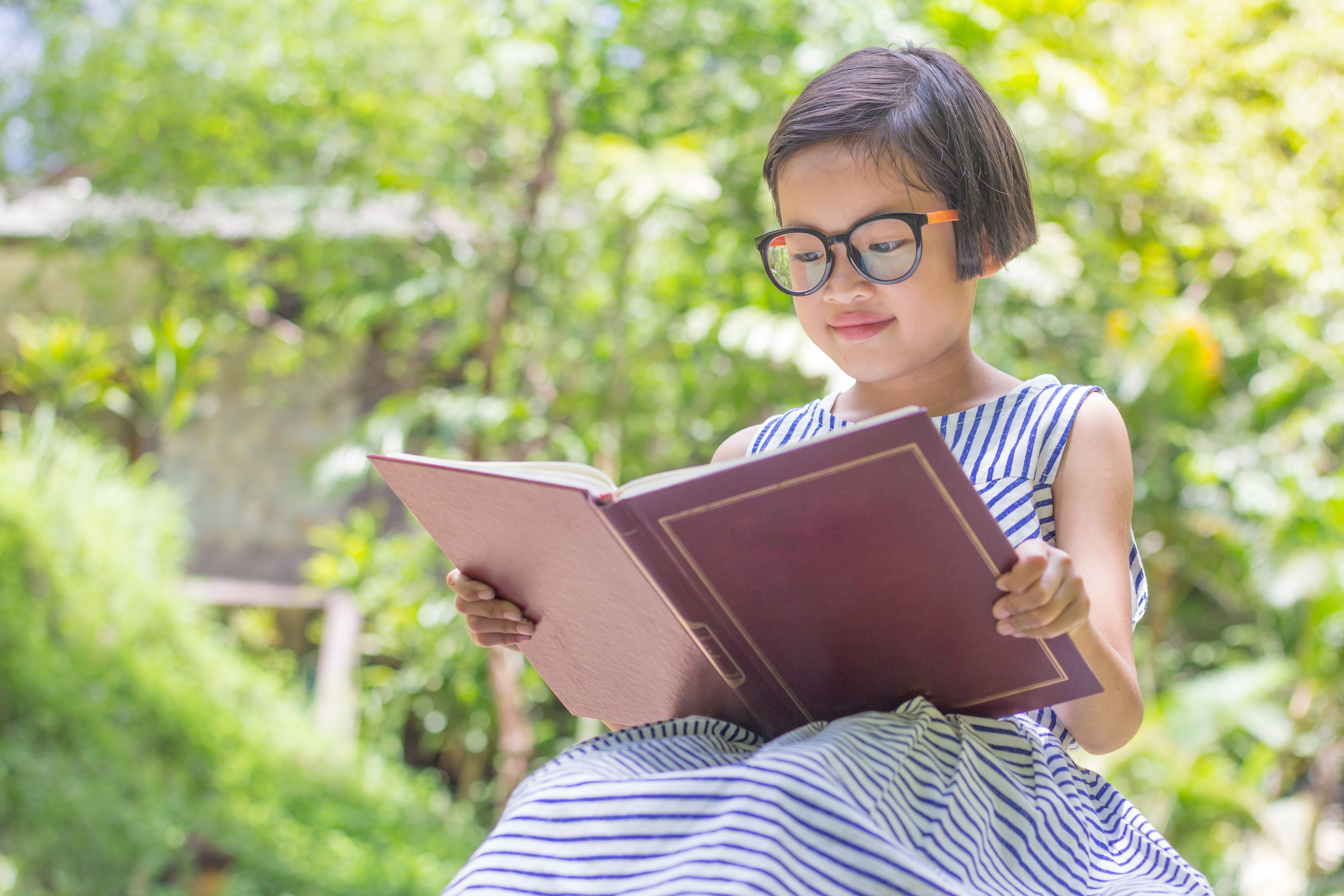 girl with book