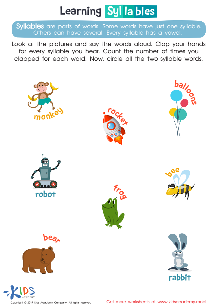 word structure learning syllables 1