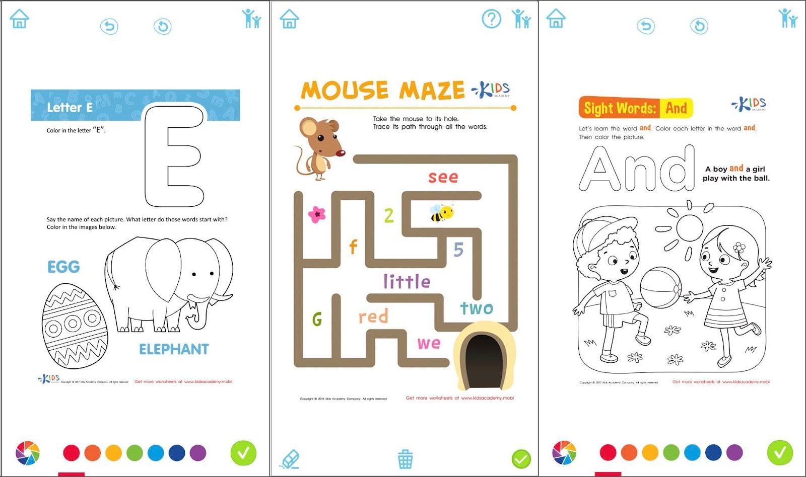 alphabet worksheets