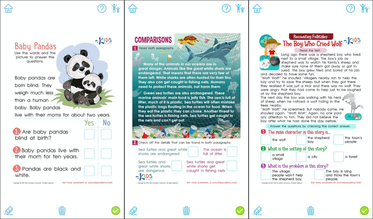 baby pandas worksheets