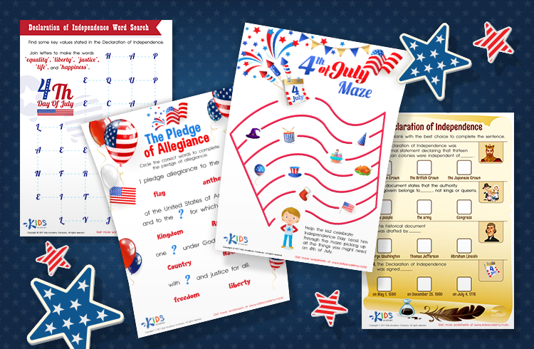 4th of July Worksheets