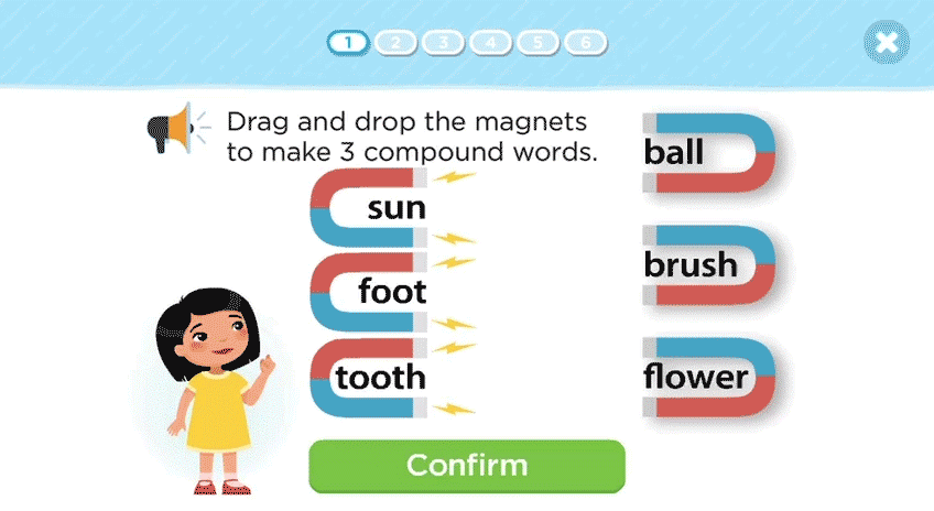 compound words kids game