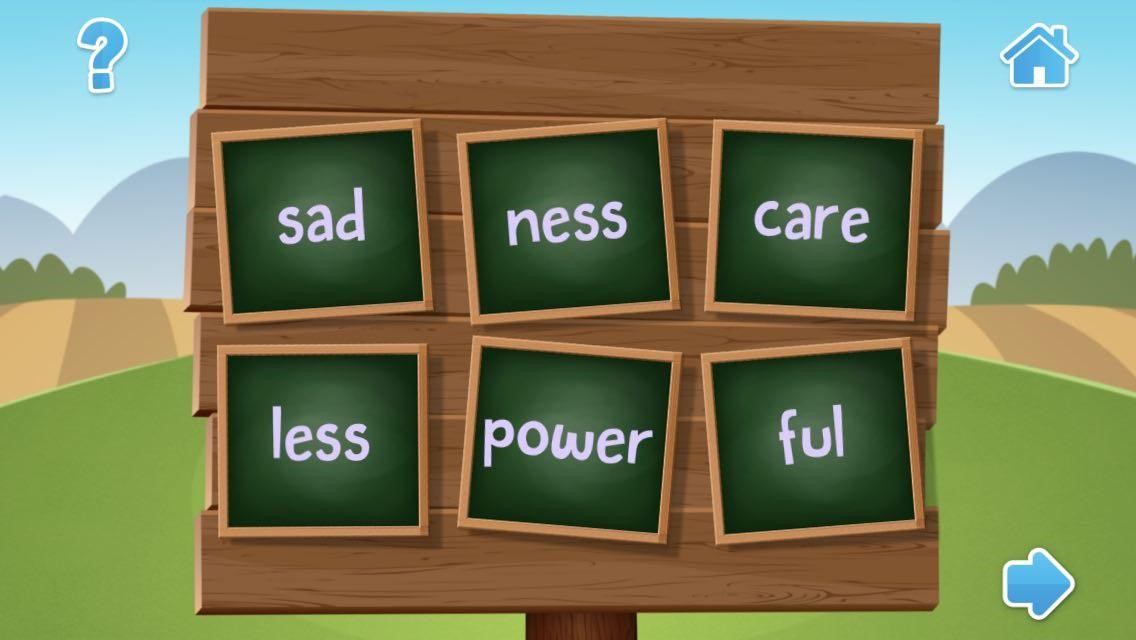 suffixes kids game
