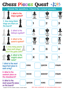 Chess Pieces Quest Worksheet