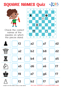 Square Names Quiz Worksheet