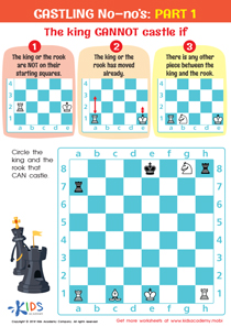 Extra Challenge Chess Worksheets & Puzzles for Kids image