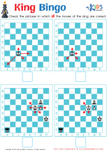 Check. Checkmate or Stalemate? Worksheet for kids