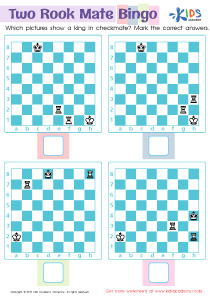 Normal Kindergarten Checkmating Patterns: Two Rook Mate Worksheets image