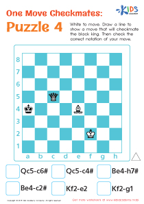 One Move Checkmates: Puzzle 4 Worksheet